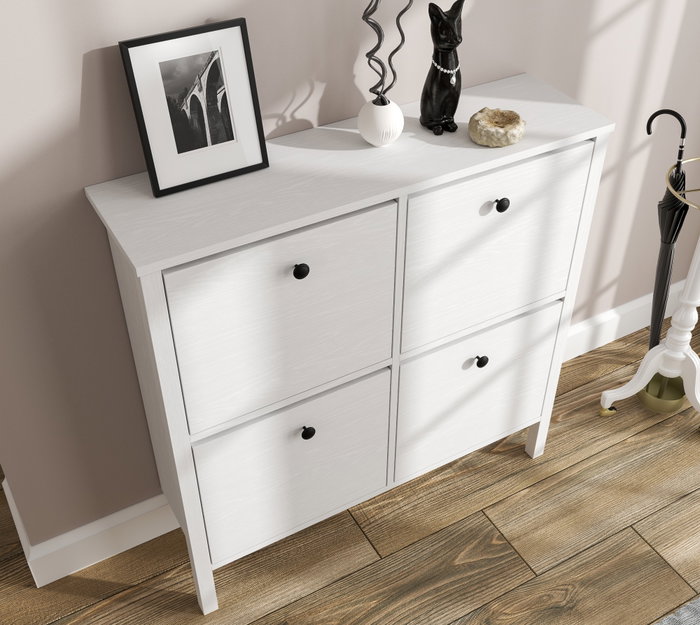 Hanah Home Armario para Zapatos Madera y Blanco